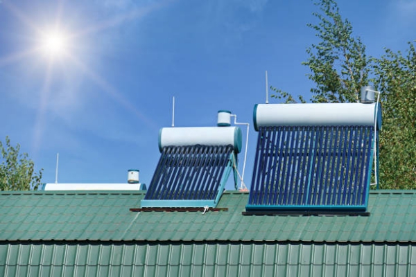 Solar water heater for home.